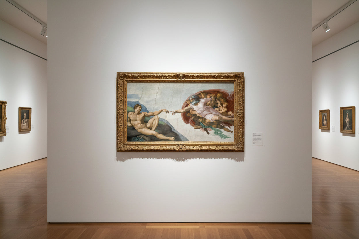 Creation of Adam Michelangelo Christian Italian Renaissance hand of God Wall Art Canvas