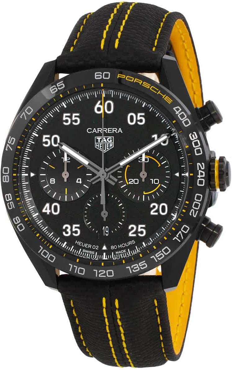 TAG Heuer Carrera X Porsche Chronograph Automatic Black Dial Men's Watch – collection_name