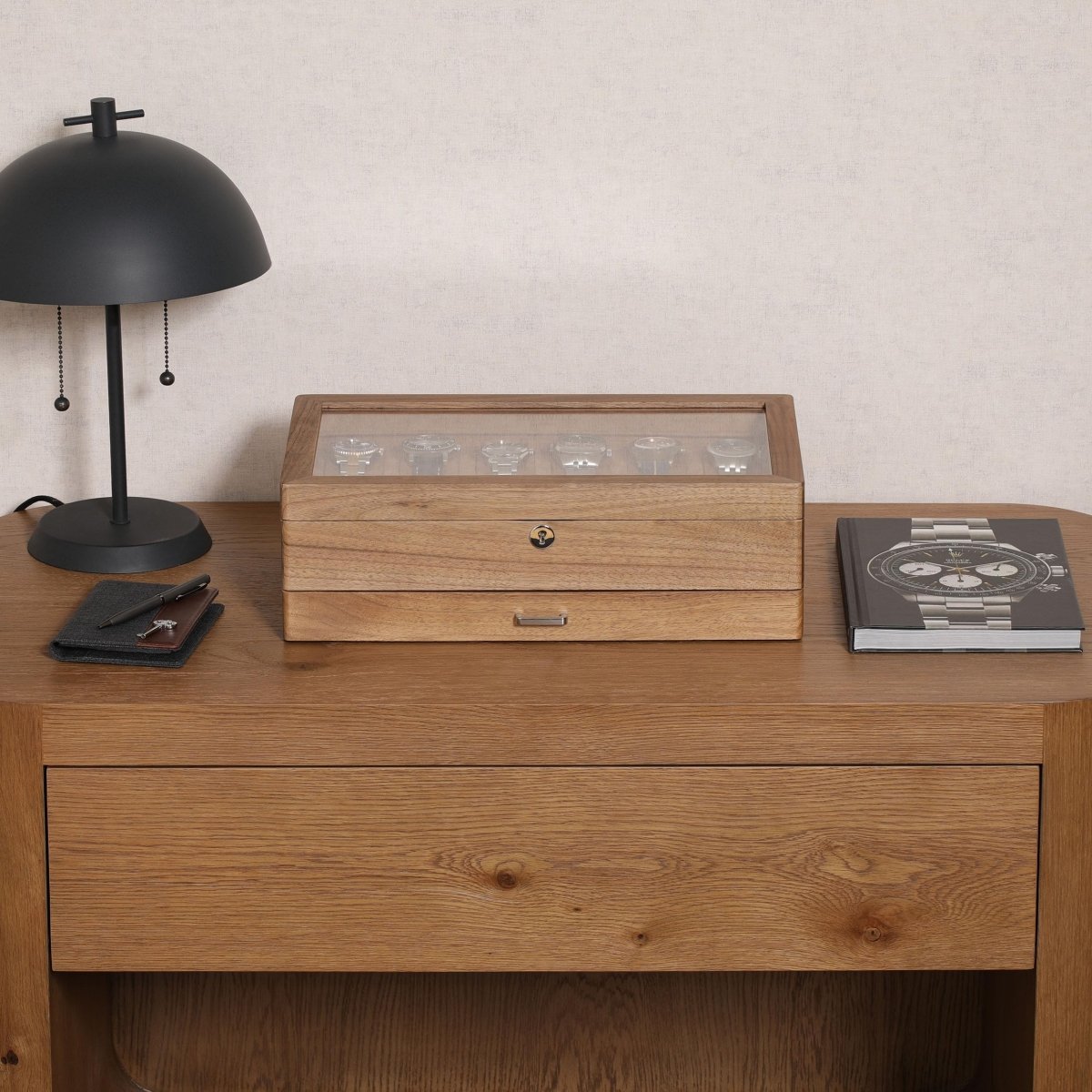 12 - Slot Matte Black Watch Box with Valet Drawers – collection_name – Luxury Collection – Amazon affiliate