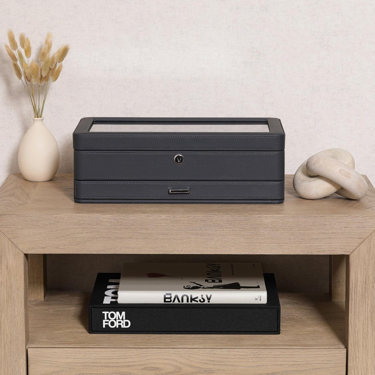 12 - Slot Matte Black Watch Box with Valet Drawers – collection_name – Luxury Collection – Amazon affiliate