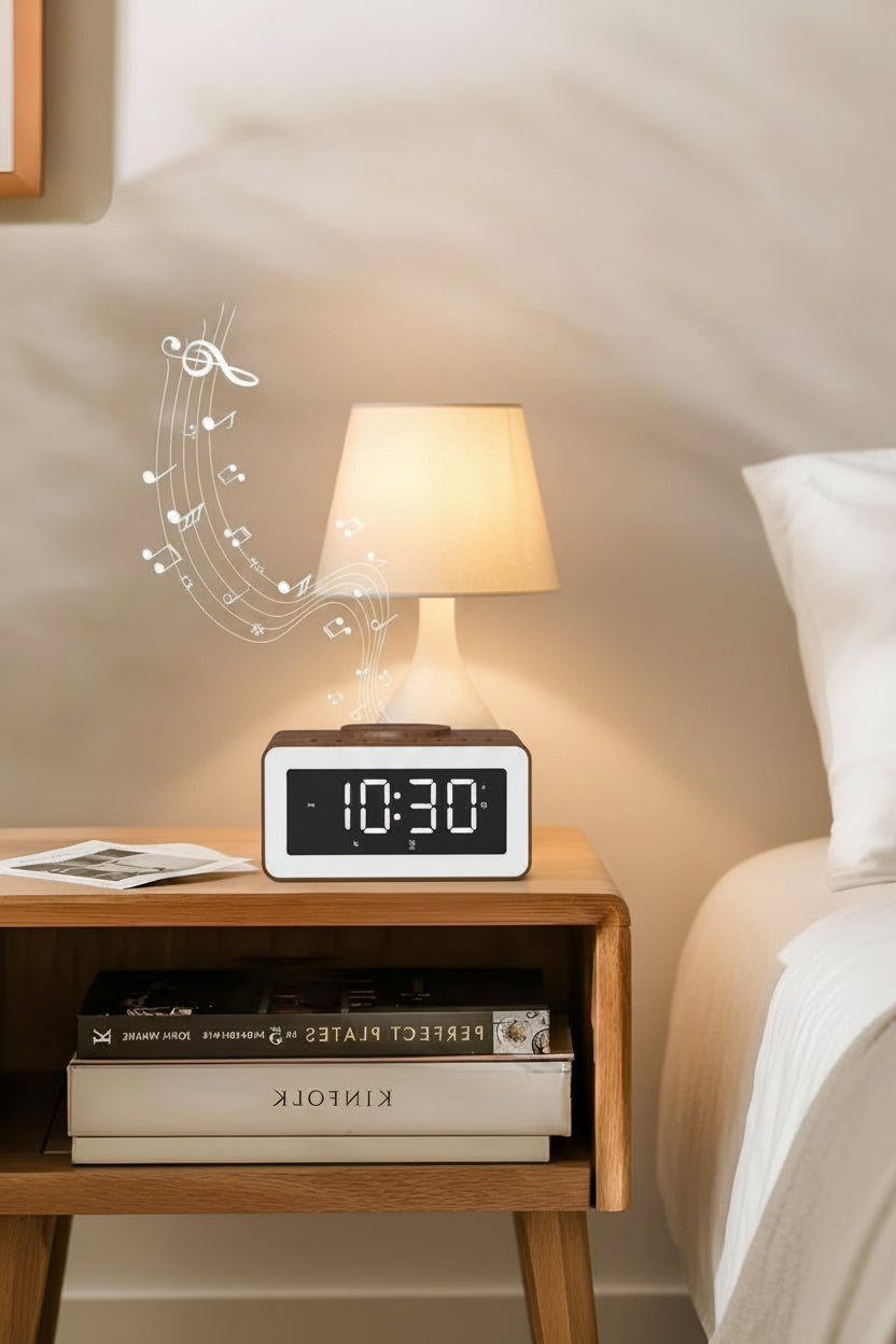 Alarm Clock Bedside with Wireless Charger - Arythmos Ena
