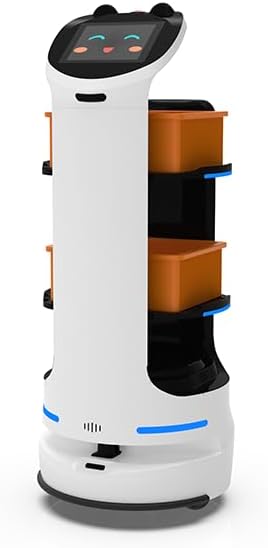 Advanced AI Restaurant Robot Waiter - Hotel Room Service & Table Delivery,