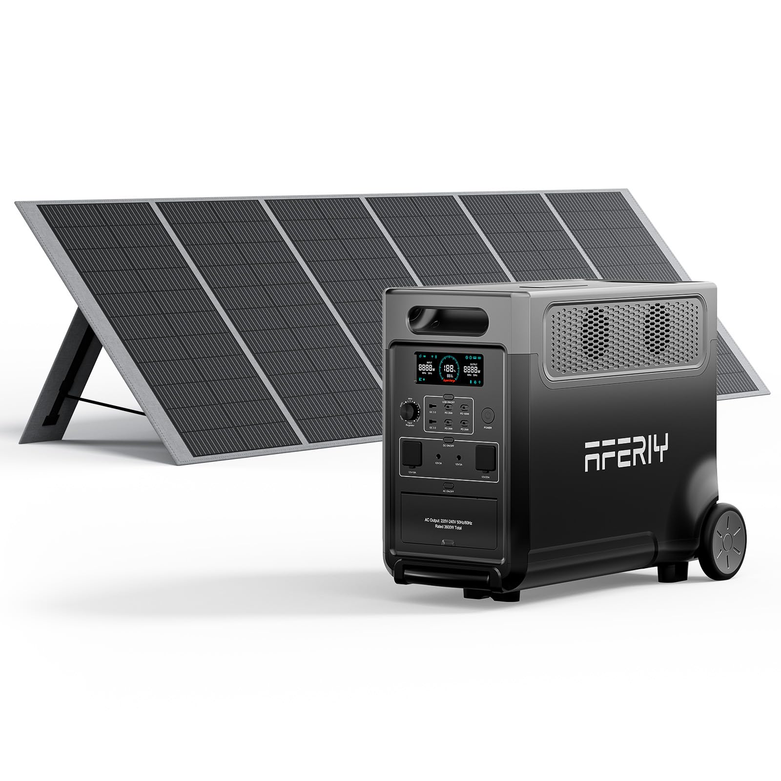 AFERIY Portable Power Station 3600W 3840Wh, with 4x 400W Portable Solar Panel – collection_name – Luxury Collection