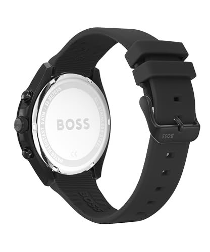 BOSS Men's 44mm Chronograph Quartz Watch Velocity Collection with Silicone Strap