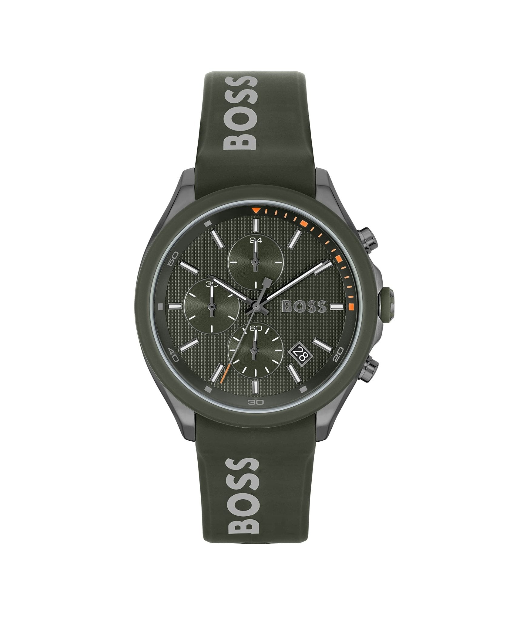 BOSS Men's 44mm Chronograph Quartz Watch Velocity Collection with Silicone Strap – collection_nam
