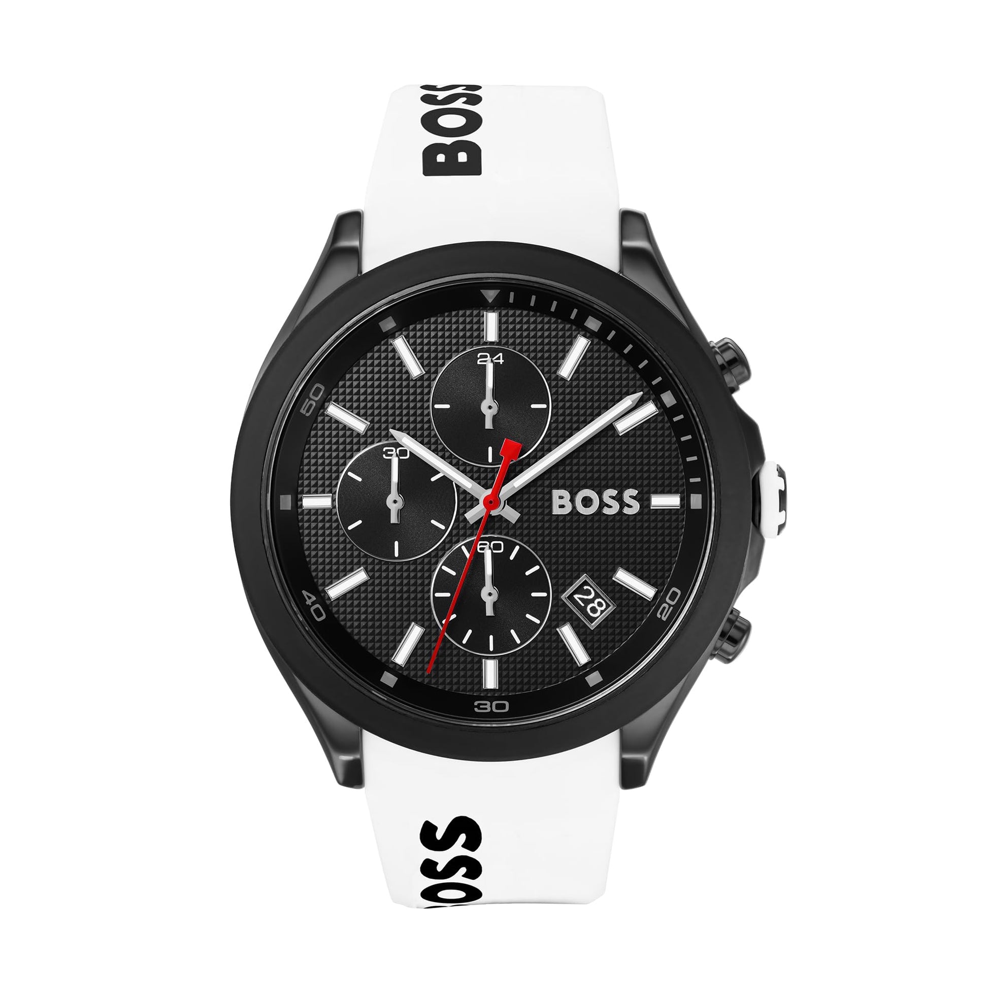 BOSS Men's 44mm Chronograph Quartz Watch Velocity Collection with Silicone Strap