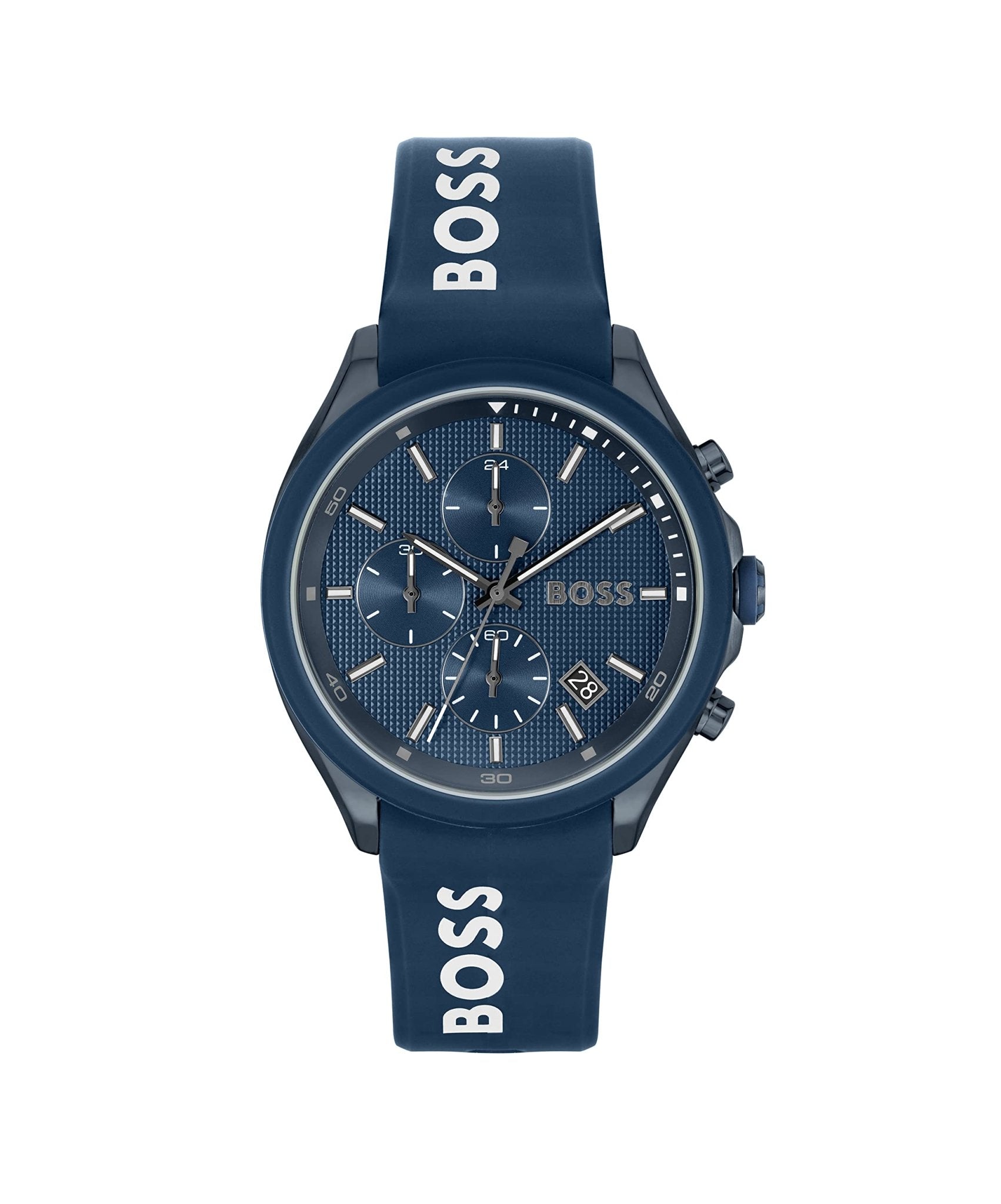BOSS Men's 44mm Chronograph Quartz Watch Velocity Collection with Silicone Strap