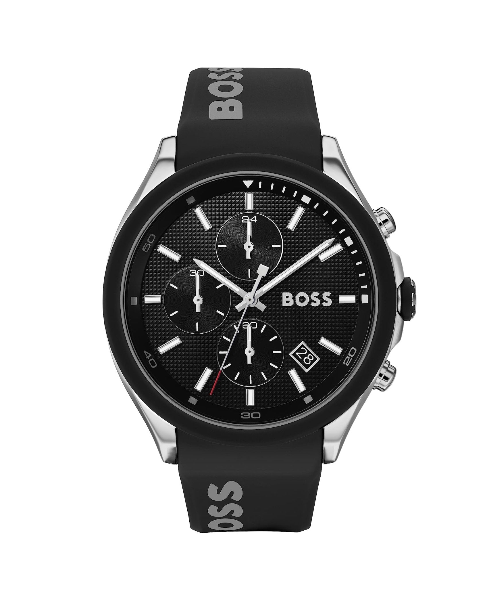 BOSS Men's 44mm Chronograph Quartz Watch Velocity Collection with Silicone Strap