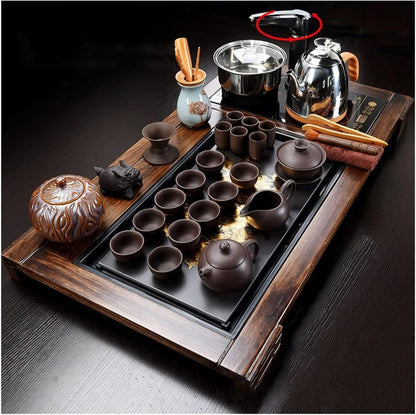 Chinese Tea Ceremony Set, Kung Fu Tea Serving Tray with Solid Wood – collection_name – Luxury Collection – Amazon affiliate