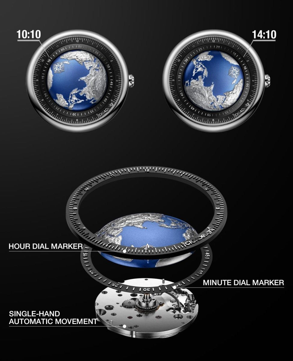 CIGA Design Mechanical Automatic Watch - Blue Planet U Series – collection_name – Luxury Collection – Amazon affiliate