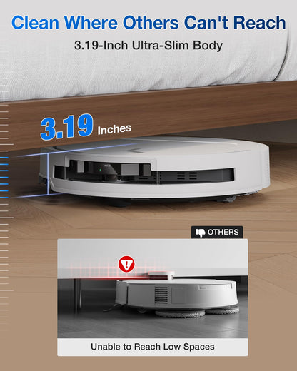 ECOVACS DEEBOT X8 PRO OMNI Robot Vacuum and Mop, 18000Pa, OZMO ROLLER Instant Self - Washing Mopping, 40 - 75℃ Hot Water