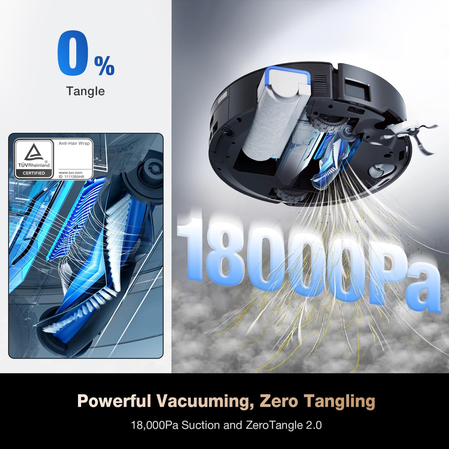 ECOVACS DEEBOT X8 PRO OMNI Robot Vacuum and Mop, 18000Pa, OZMO ROLLER Instant Self - Washing Mopping, 40 - 75℃ Hot Water