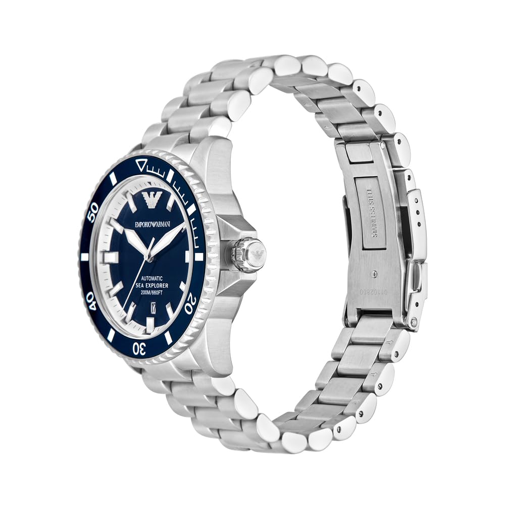 Emporio Armani Men's Analog Automatic Watch with Stainless Steel Strap – collection_name