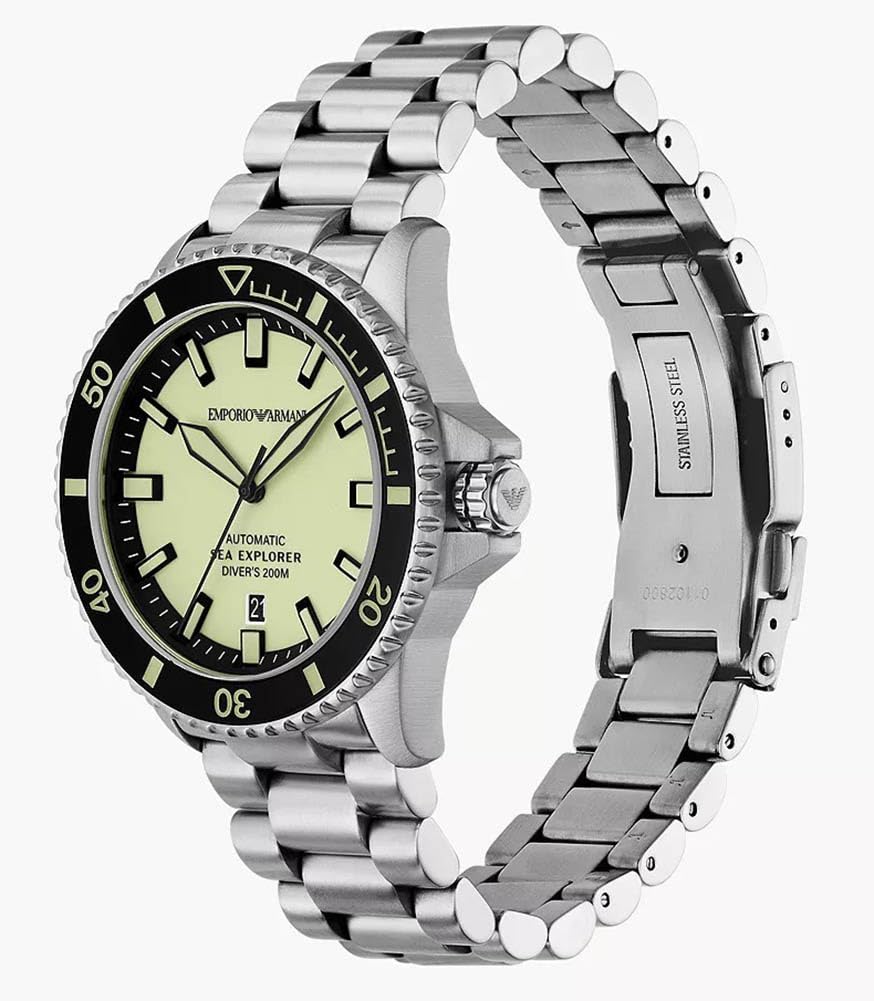 Emporio Armani Men's Analog Automatic Watch with Stainless Steel Strap – collection_name