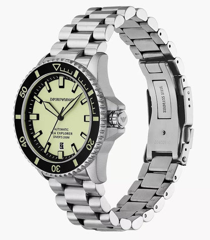 Emporio Armani Men's Analog Automatic Watch with Stainless Steel Strap – collection_name