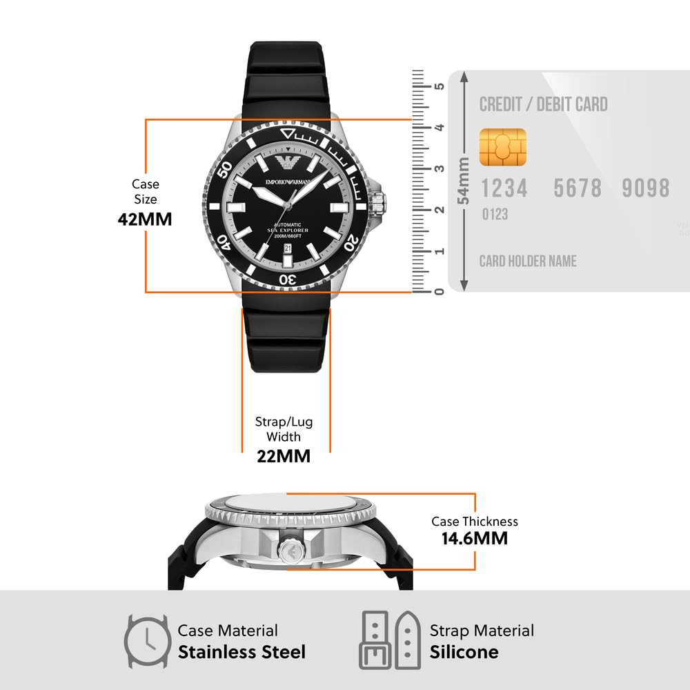 Emporio Armani Men's Analog Automatic Watch with Stainless Steel Strap – collection_name