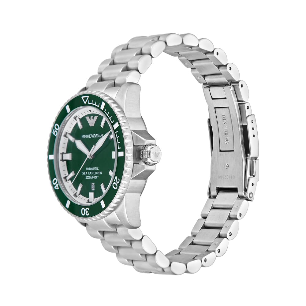 Emporio Armani Men's Analog Automatic Watch with Stainless Steel Strap – collection_name