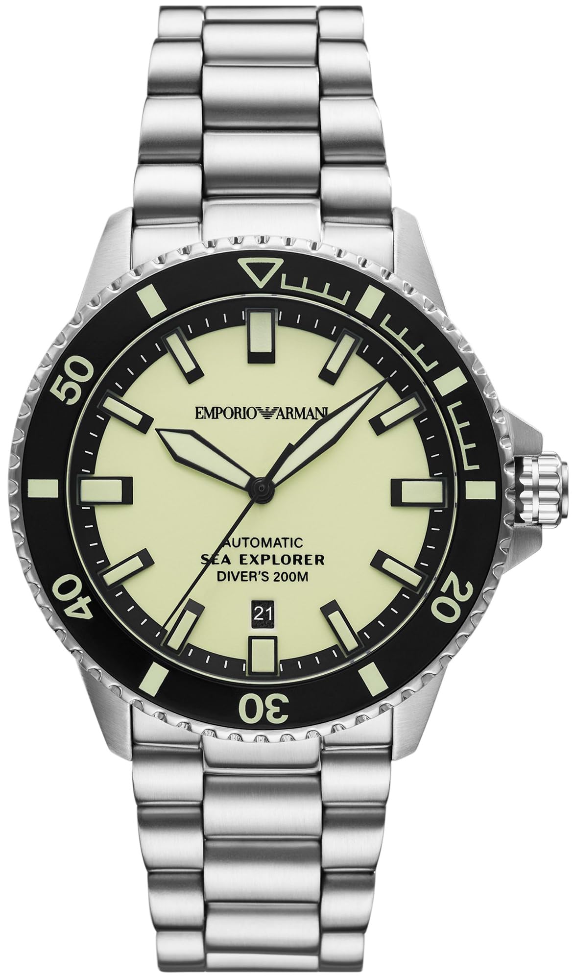 Emporio Armani Men's Analog Automatic Watch with Stainless Steel Strap – collection_name