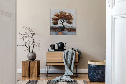 Kunstloft Acrylic painting 'Golden October' 31x31inches handmade canvas – collection_name – Luxury Collection