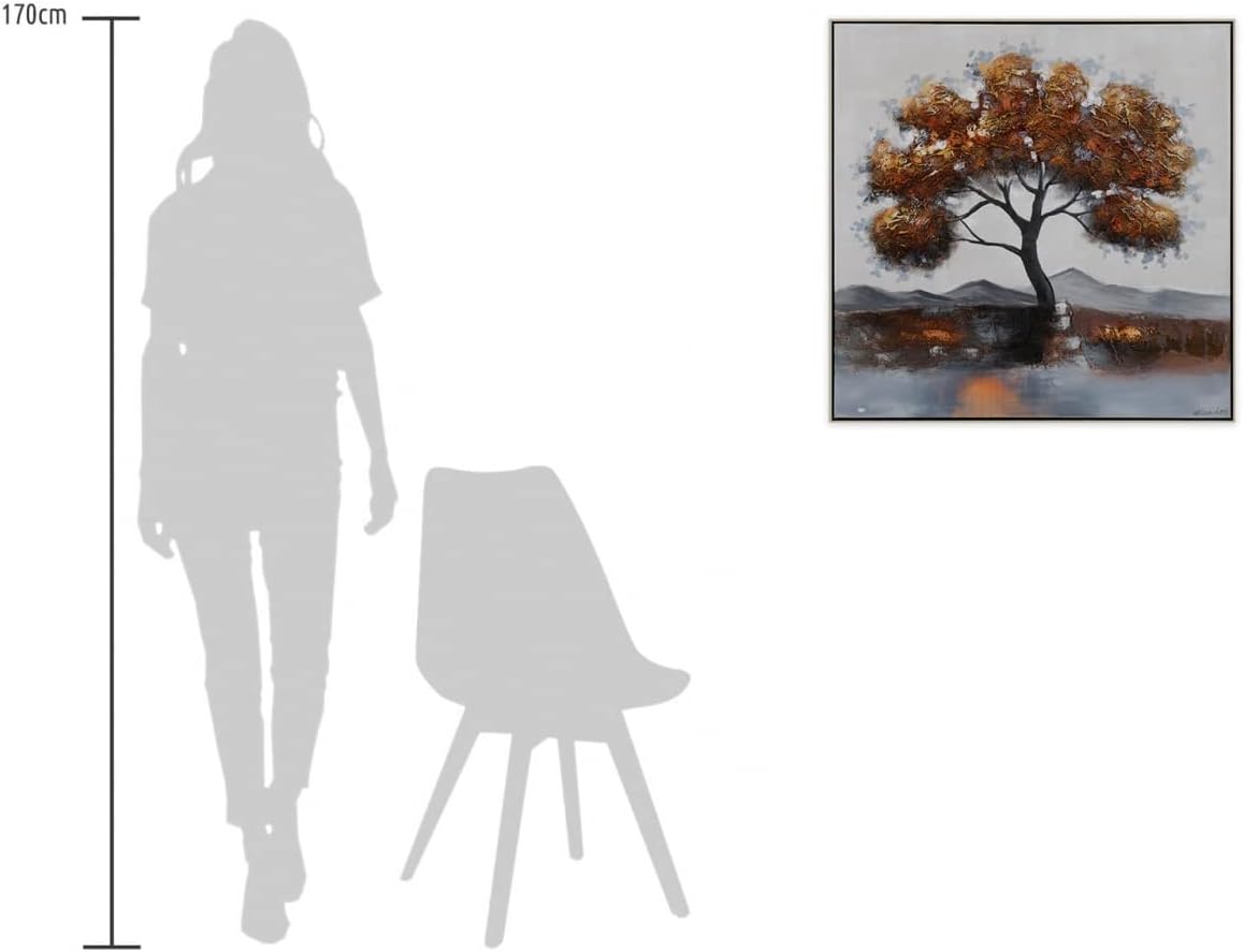 Kunstloft Acrylic painting 'Golden October' 31x31inches handmade canvas – collection_name – Luxury Collection