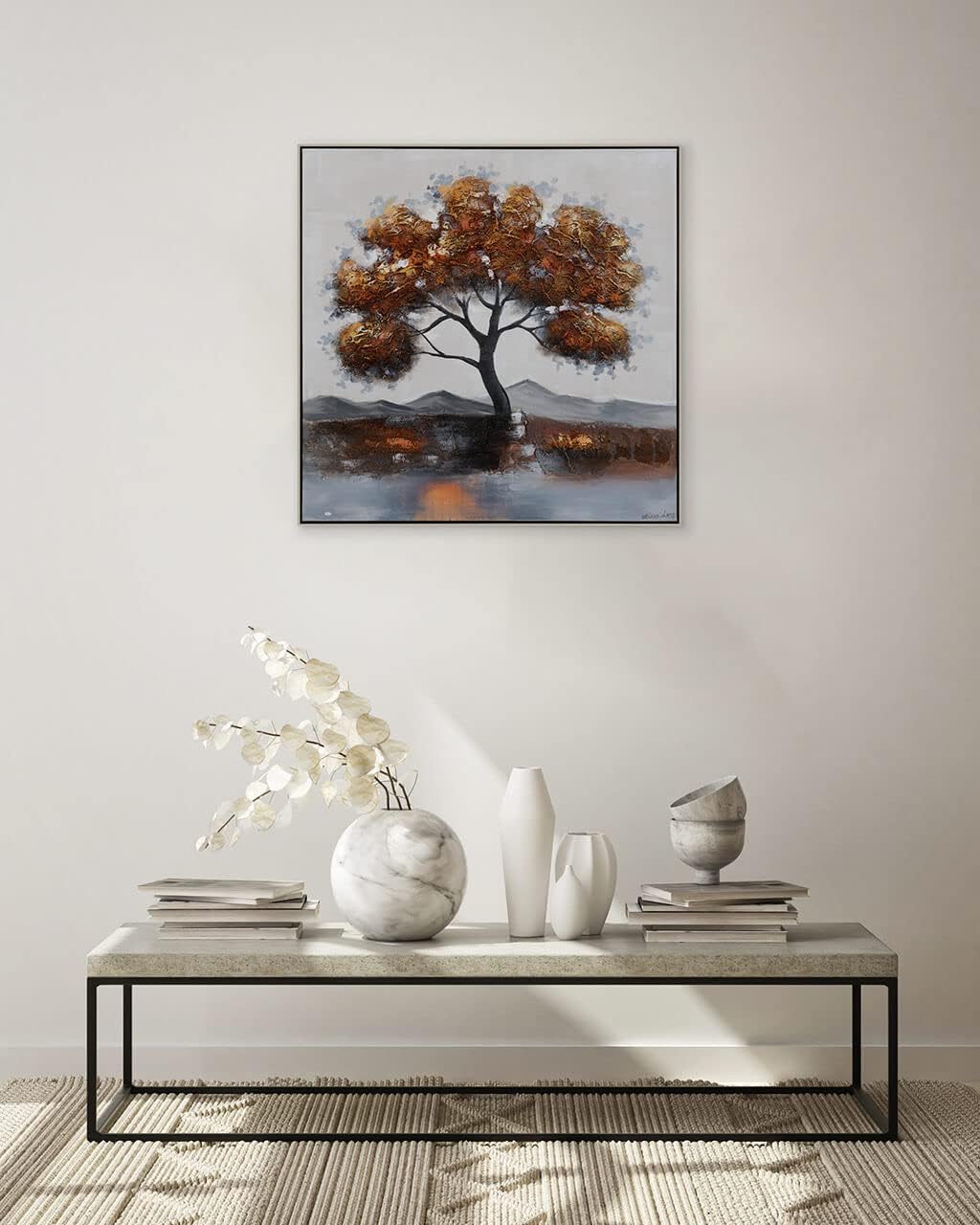 Kunstloft Acrylic painting 'Golden October' 31x31inches handmade canvas – collection_name