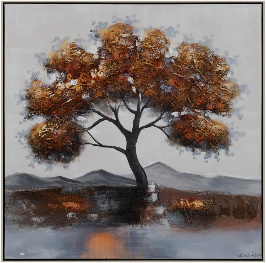 Kunstloft Acrylic painting 'Golden October' 31x31inches handmade canvas – collection_name – Luxury Collection