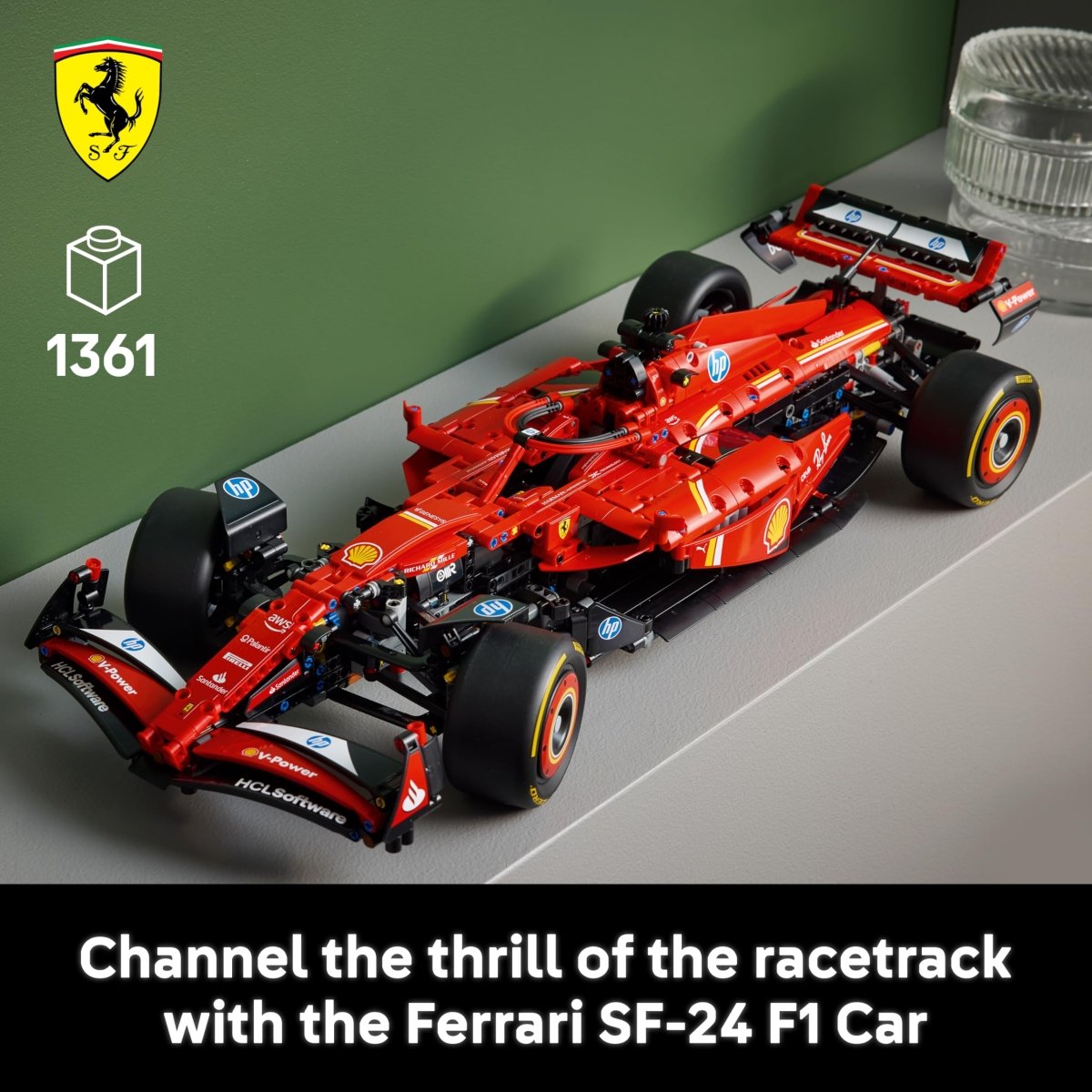 LEGO Technic Oracle Red Bull Racing RB20 F1 Car Model Kit - Collectible Formula 1 Building Set with 1:8 Scale