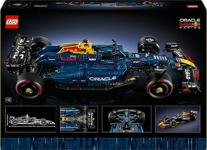 LEGO Technic Oracle Red Bull Racing RB20 F1 Car Model Kit - Collectible Formula 1 Building Set with 1:8 Scale