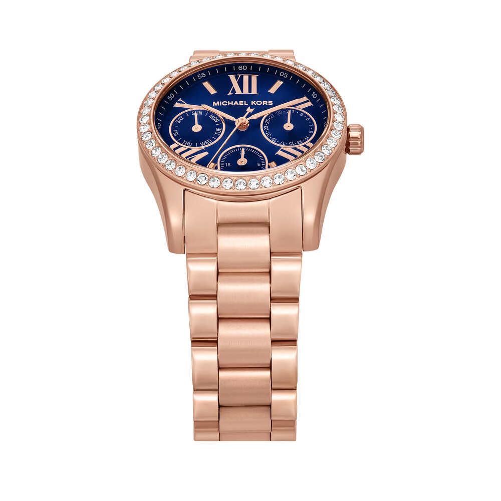 Michael Kors Lexington Watch for Women, Quartz Chronograph Movement with Stainless Steel Strap