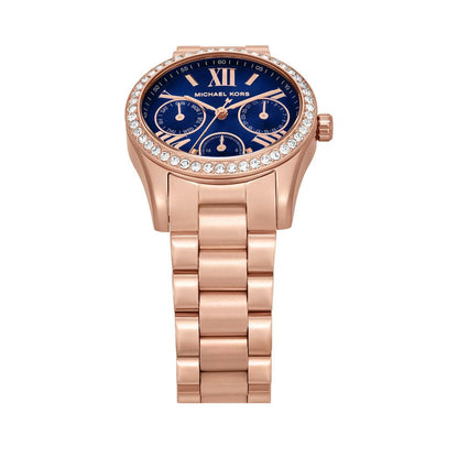 Michael Kors Lexington Watch for Women, Quartz Chronograph Movement with Stainless Steel Strap