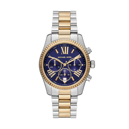 Michael Kors Lexington Watch for Women, Quartz Chronograph Movement with Stainless Steel Strap