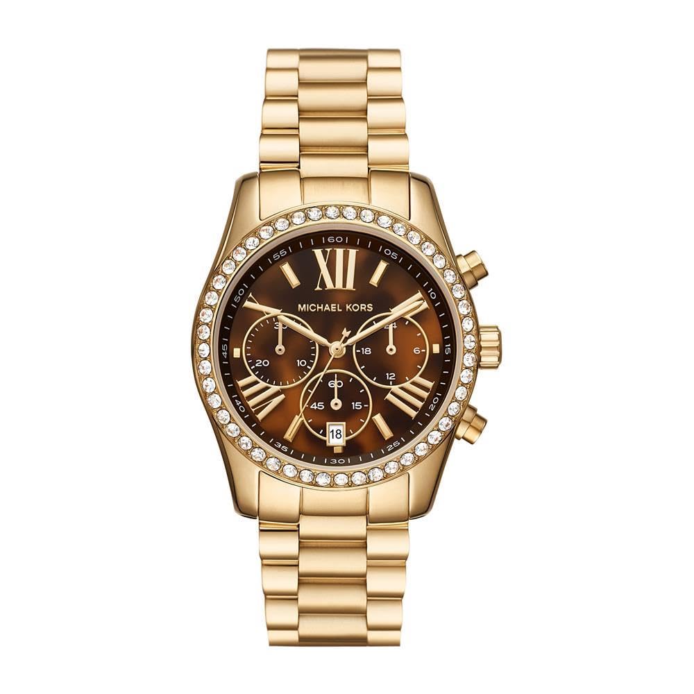 Michael Kors Lexington Watch for Women, Quartz Chronograph Movement with Stainless Steel Strap