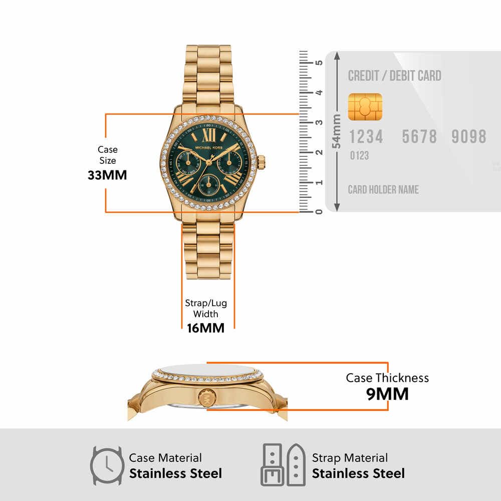 Michael Kors Lexington Watch for Women, Quartz Chronograph Movement with Stainless Steel Strap