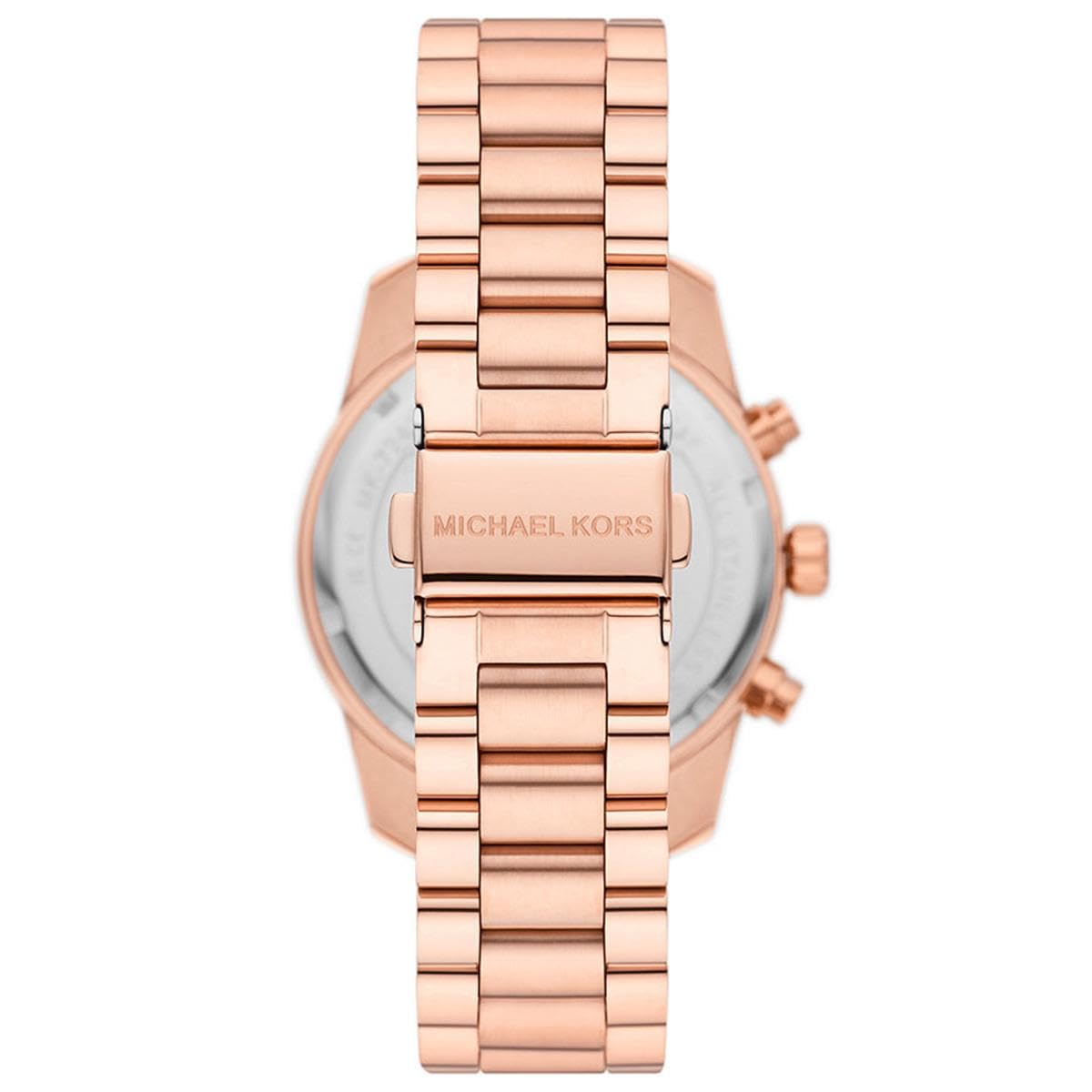Michael Kors Lexington Watch for Women, Quartz Chronograph Movement with Stainless Steel Strap