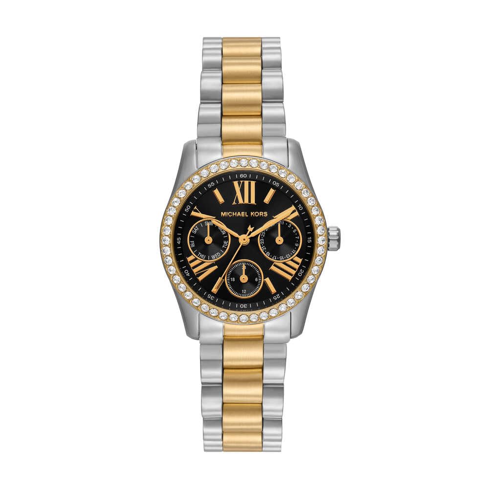 Michael Kors Lexington Watch for Women, Quartz Chronograph Movement with Stainless Steel Strap