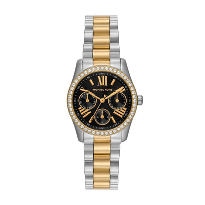 Michael Kors Lexington Watch for Women, Quartz Chronograph Movement with Stainless Steel Strap