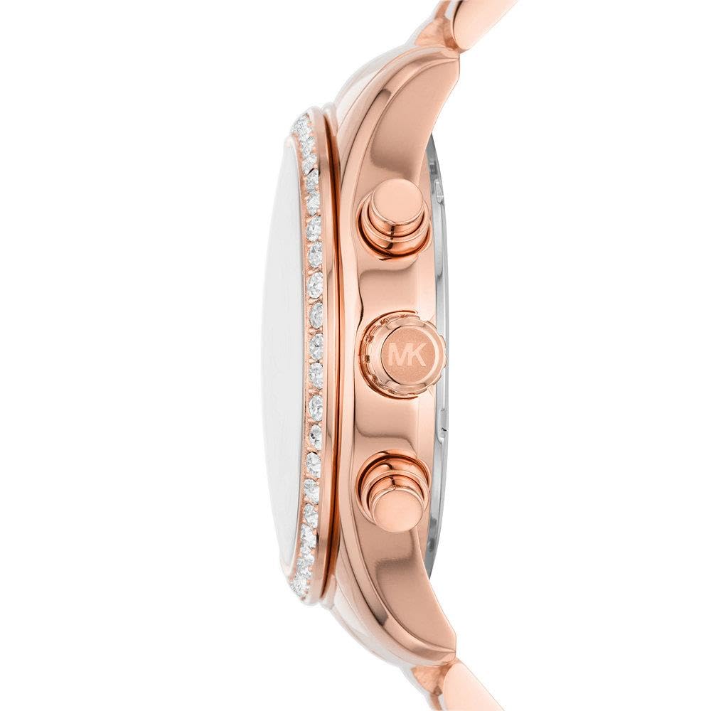 Michael Kors Lexington Watch for Women, Quartz Chronograph Movement with Stainless Steel Strap