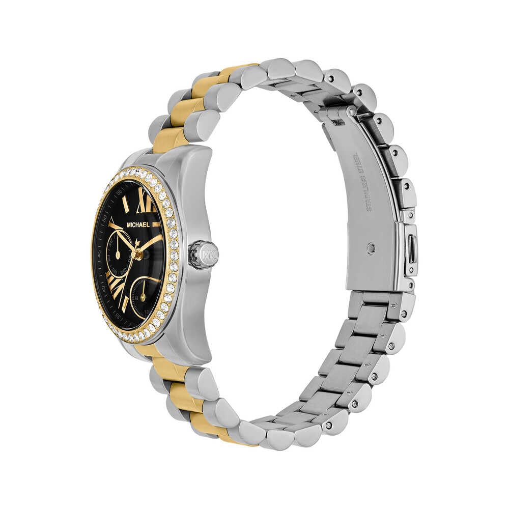 Michael Kors Lexington Watch for Women, Quartz Chronograph Movement with Stainless Steel Strap