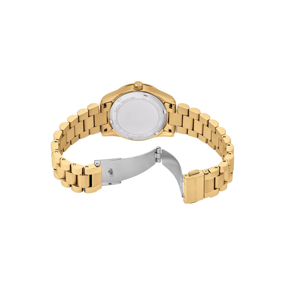 Michael Kors Lexington Watch for Women, Quartz Chronograph Movement with Stainless Steel Strap