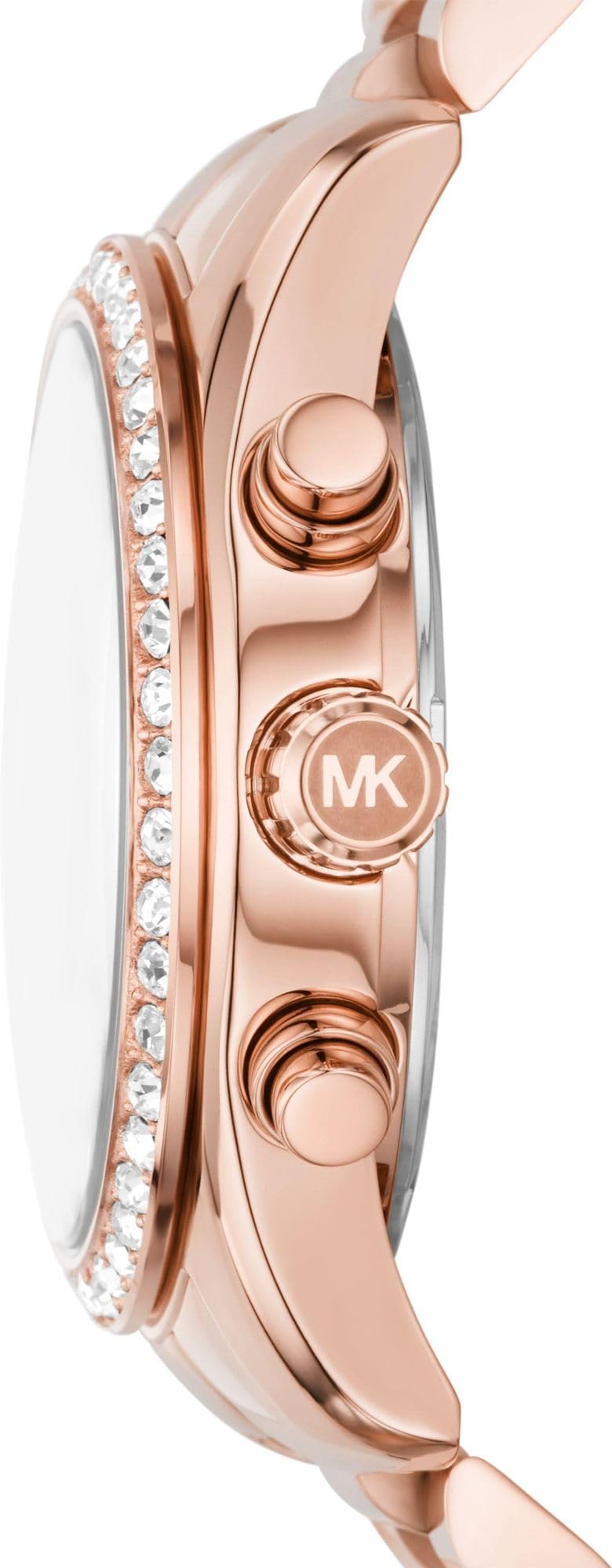 Michael Kors Lexington Watch for Women, Quartz Chronograph Movement with Stainless Steel Strap