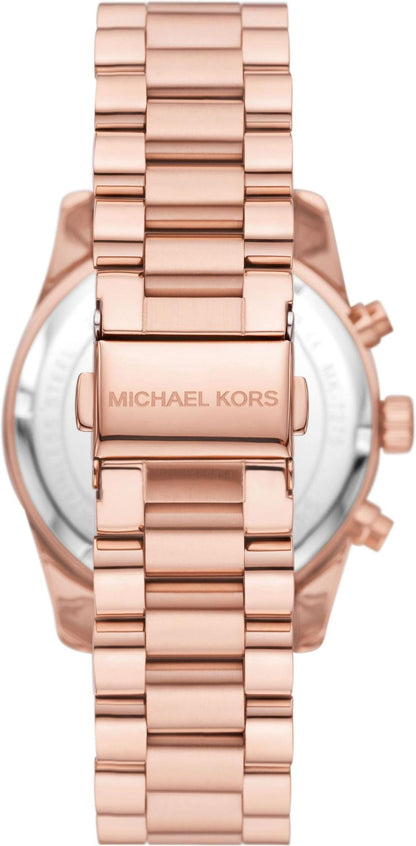Michael Kors Lexington Watch for Women, Quartz Chronograph Movement with Stainless Steel Strap