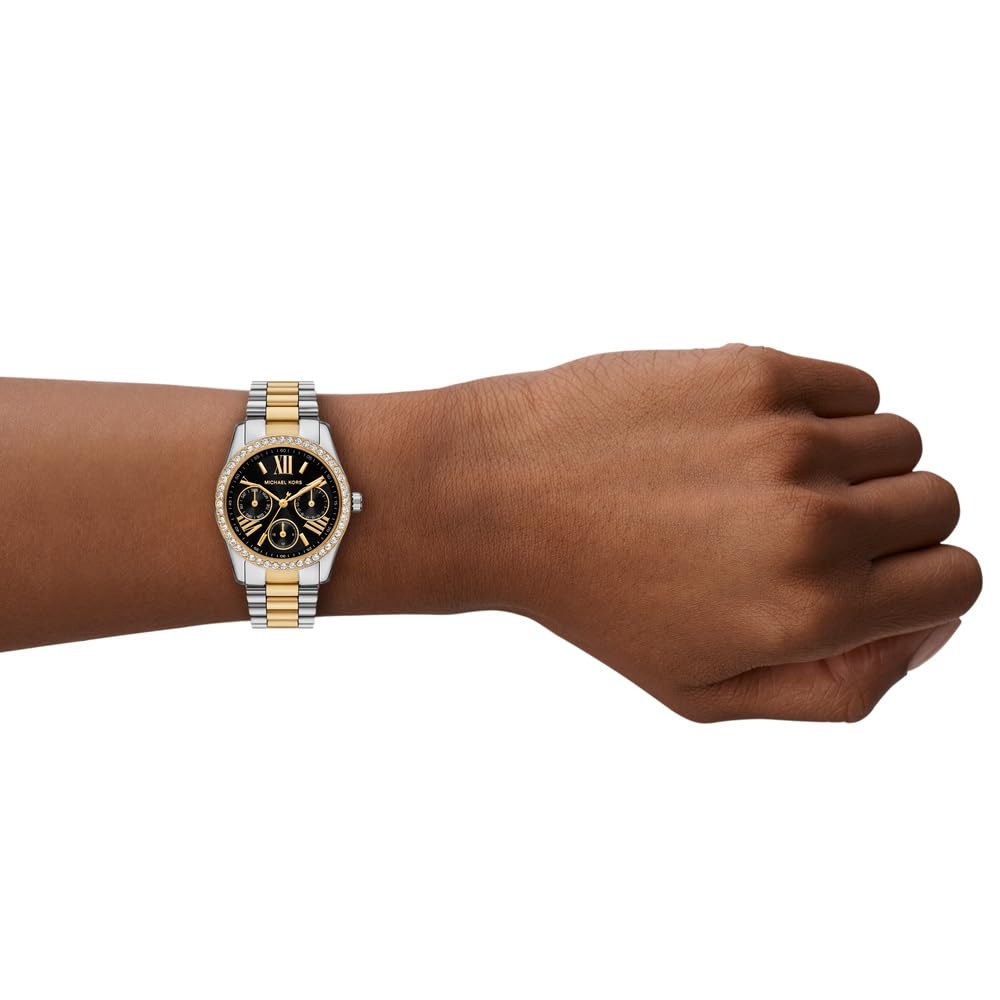 Michael Kors Lexington Watch for Women, Quartz Chronograph Movement with Stainless Steel Strap