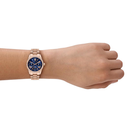 Michael Kors Lexington Watch for Women, Quartz Chronograph Movement with Stainless Steel Strap
