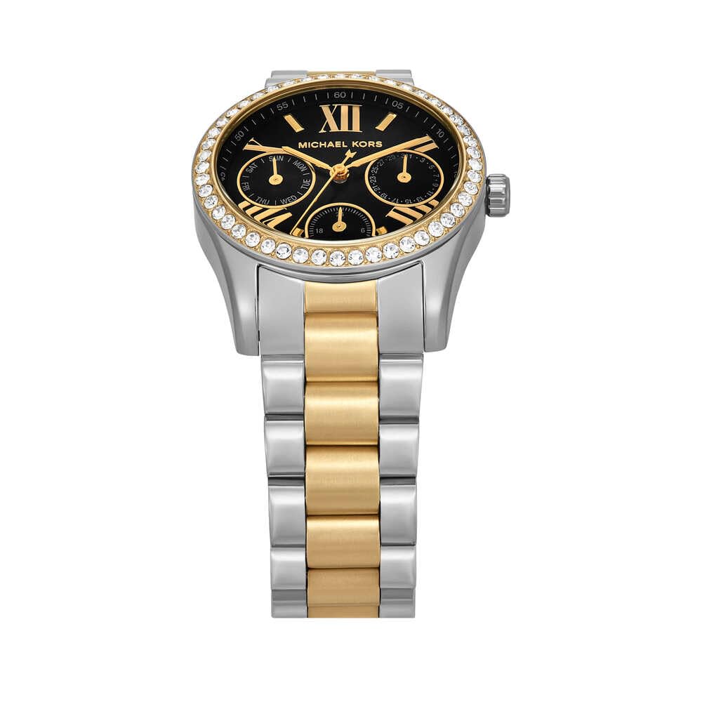 Michael Kors Lexington Watch for Women, Quartz Chronograph Movement with Stainless Steel Strap