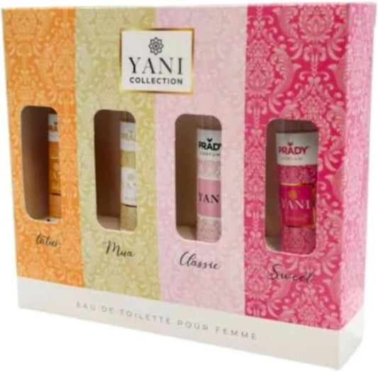 Prady – Yani Fragrance Pack (Classic, Tatus, Mua & Sweet) – 4 x 33ml – Long - lasting perfumes for women