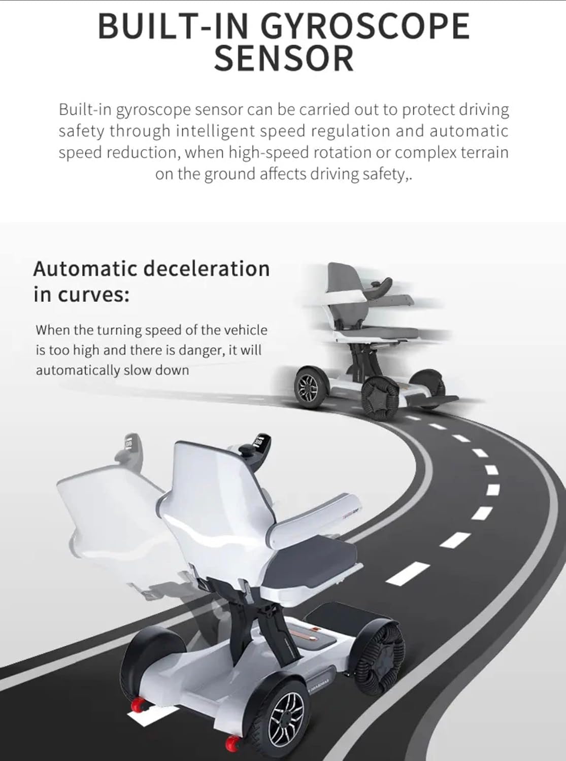 Robotic Foldable Electric Wheelchair Automatic Folding Power Chair 250W Motor Robotic Mobility Scooter Mobility Chair Smart