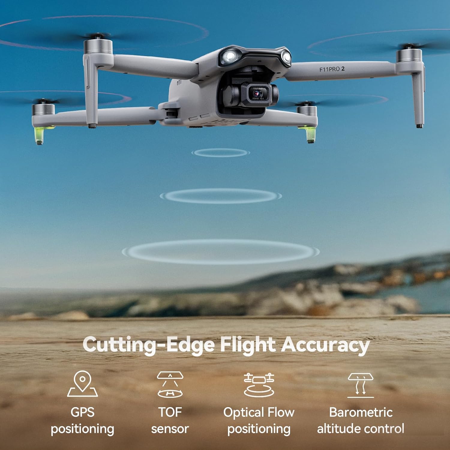 Ruko F11PRO 2 Drones with Camera 4k Professional, 3 - Axis Gimbal Drone, Drone with Camera 4K/30fps Video 6K Image