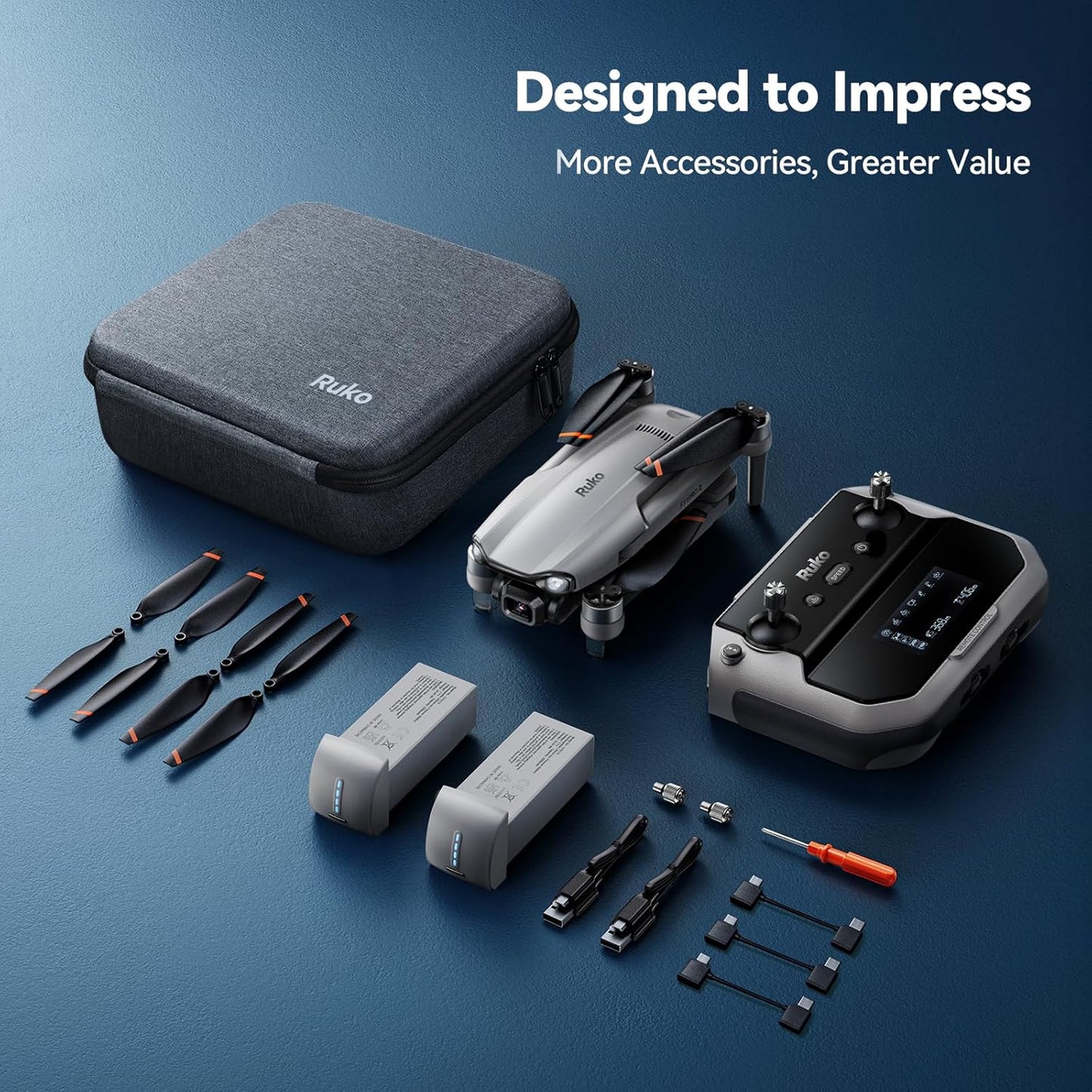 Ruko F11PRO 2 Drones with Camera 4k Professional, 3 - Axis Gimbal Drone, Drone with Camera 4K/30fps Video 6K