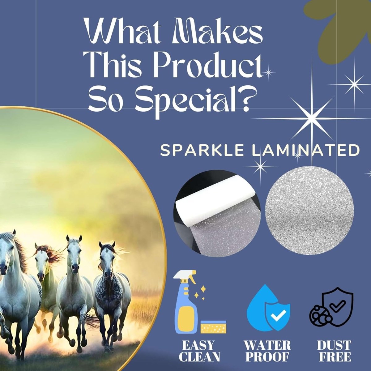 Sandhu crafts Seven Horses Vastu Painting For Wall Decoration Big Large Size 7 horse Vastu Frame Golden Framed