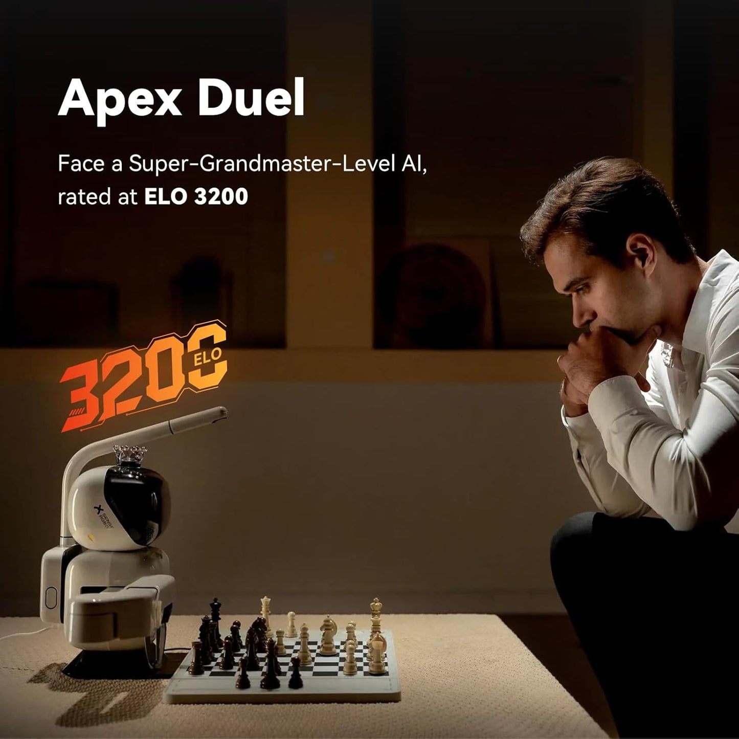 Sense Robot AI Chess Robot with Robotic Arm – 25 AI Levels, 1200+ Exercises,